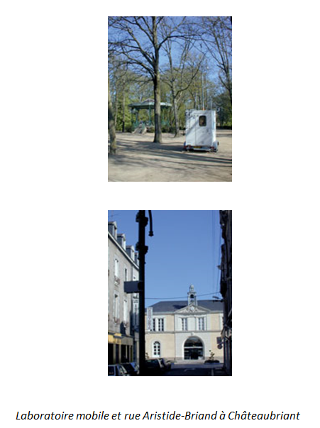Laboratoire mobile et rue Aristide Briand à Châteaubriant