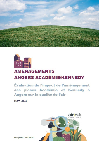 couv rapport sur l'évaluation de l’impact de l’aménagement des places Académie et Kennedy à Angers sur la qualité de l’air