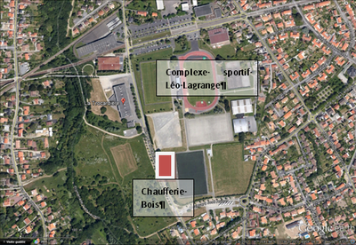 carte de localisation de la chaufferie à bois de la Trocardière