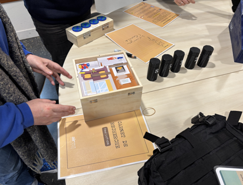 Eléments d'un jeu d'enquête pour résoudre des énigmes