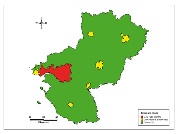 Zones administratives de surveillance du PSQA 2010-2015