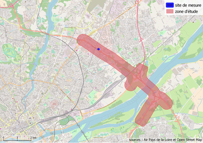 carte du dispositif déployé entre les portes de Carquefou et Ste-Luce