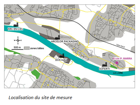 Localisation du site de mesure