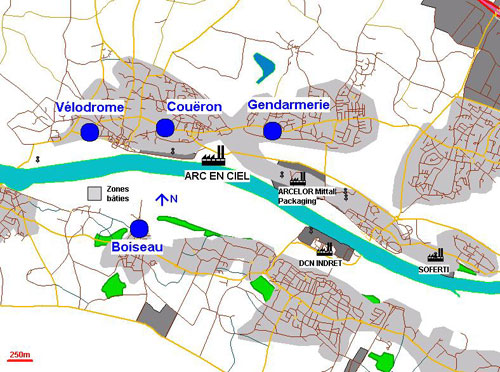 Environnement de l’établissement Arc en Ciel et implantations des sites de mesure