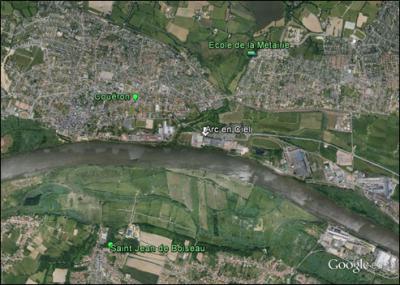 Localisation des 3 sites de mesure dans l’environnement d’Arc-en-Ciel