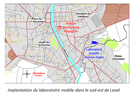 Implantation du laboratoire mobile dans le sud-est de Laval