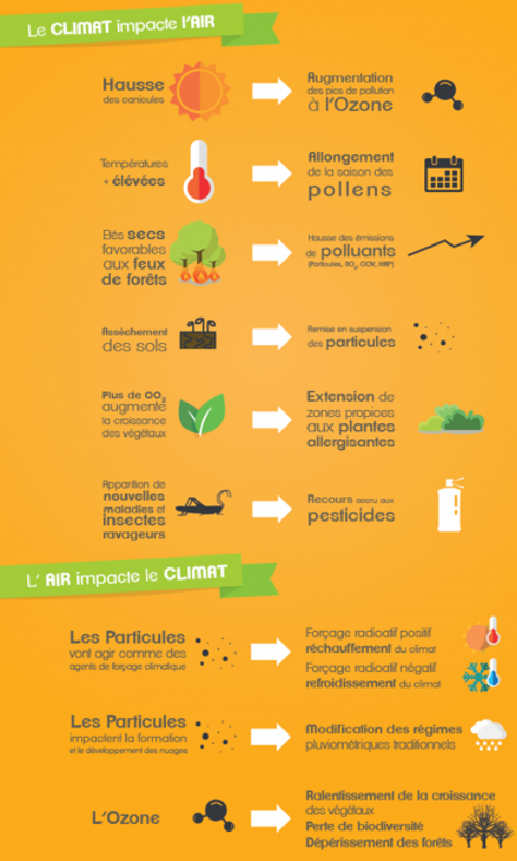 Les impacts croisés du changement climatique et de la qualité de l’air