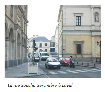 La rue Souchu Servinière à Laval