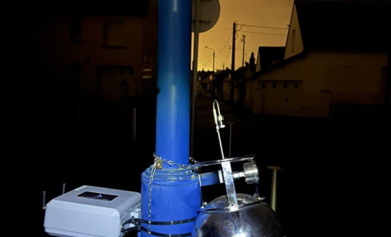 Pose d'un canister et d'une ministation suite à la fuite d'essence à TOTAL