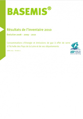 couverture rapport BASEMIS-résultat de l'inventaire 2010