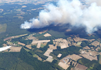 Vue aérienne incendie Baugé