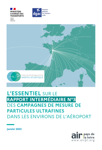 couv rapport - l’essentiel sur le rapport intermédiaire n° 3 des campagnes de mesure de PUF dans les environs de l’aéroport