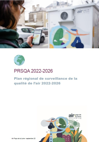 couv du rapport PRSQA 2022-2026 avec photo d'une cabine de mesure