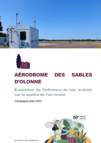 couv rapport influence Aérodrome sur QA aux Sables d'Olonne avec photo de l'aérodrome