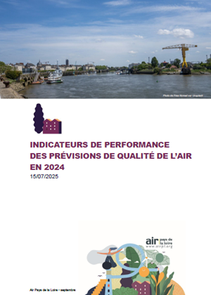 Couverture de la note indicateurs de performance des prévision de qualité de l'air en 2024