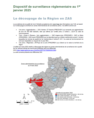 Première page de la note sur le dispositif de surveillance d'Air Pays de la Loire