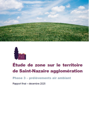 couv du rapport de l'étude de zone sur le territoire de St-Nazaire agglomération, phase 3, rapport final avec image d'herbe avec du ciel