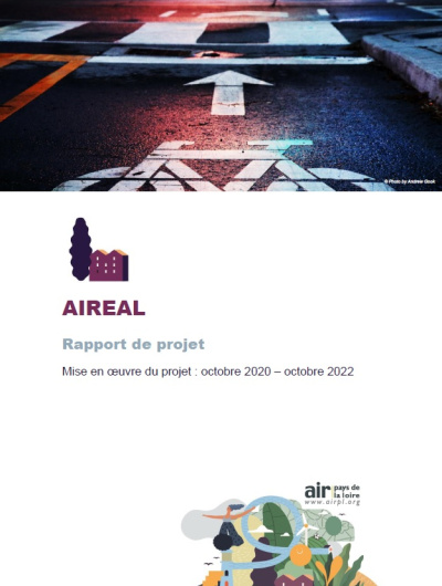 couverture du rapport AIREAL avec illustration graphique d'une route et d'un vélo