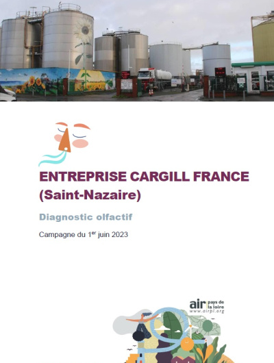 couverture du rapport de diagnostic olfactif à Cargill France avec image de l'usine