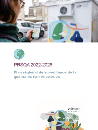couv du rapport PRSQA 2022-2026 avec photo d'une cabine de mesure