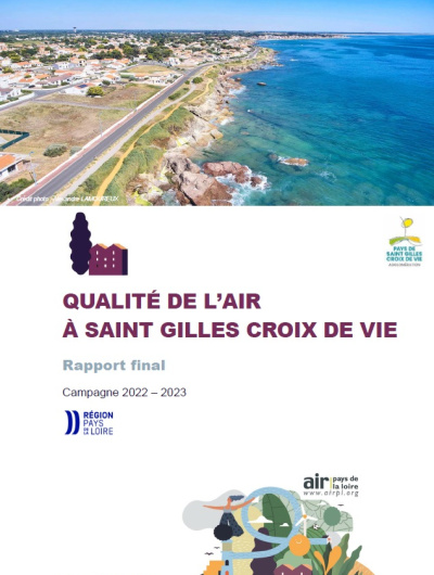 couverture rapport QA à St Gilles Croix de Vie avec photo aérienne de St Gilles Croix de Vie