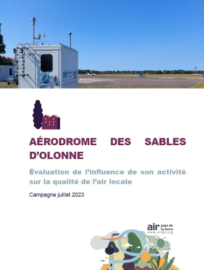 couv rapport influence Aérodrome sur QA aux Sables d'Olonne avec photo de l'aérodrome