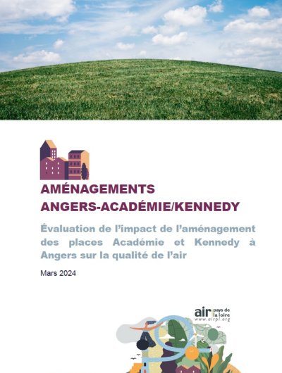 couv rapport sur l'évaluation de l’impact de l’aménagement des places Académie et Kennedy à Angers sur la qualité de l’air