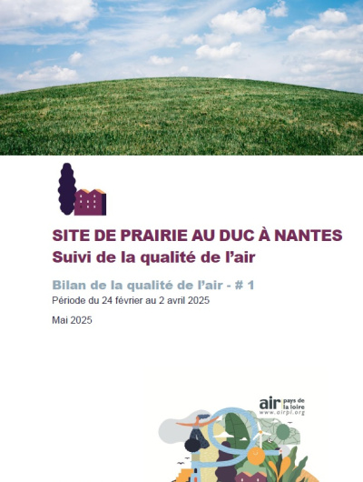 Ecocentre, suivi de la qualité de l'air, bilan mensuel n°1 avec image de pelouse et de ciel