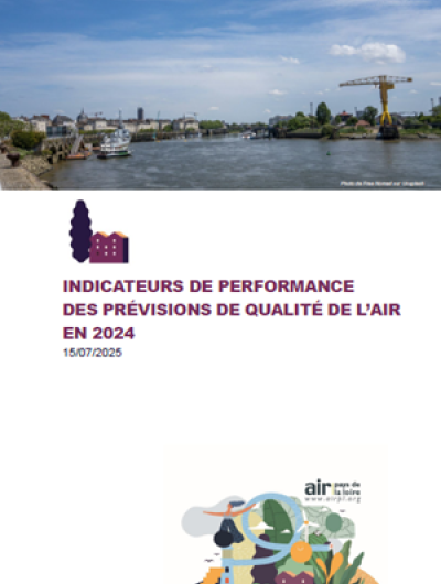 Couverture de la note indicateurs de performance des prévision de qualité de l'air en 2024
